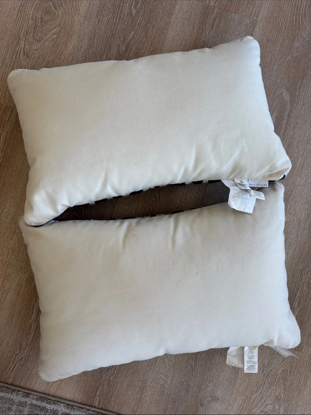Set of 2 Pottery Barn Classic Striped Handwoven Indoor/Outdoor Lumbar Pillows
